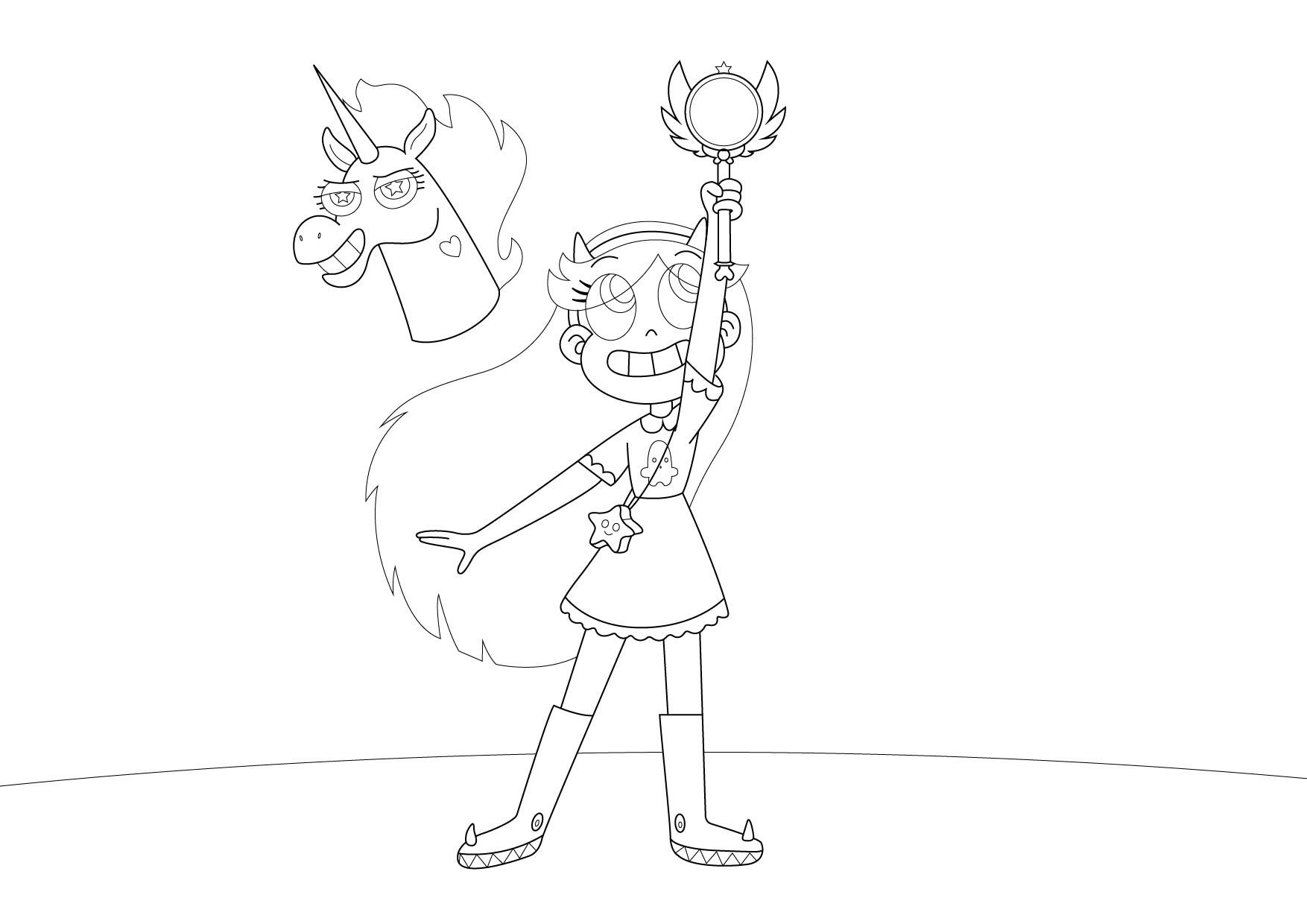Star vs the forces of evil coloring pages