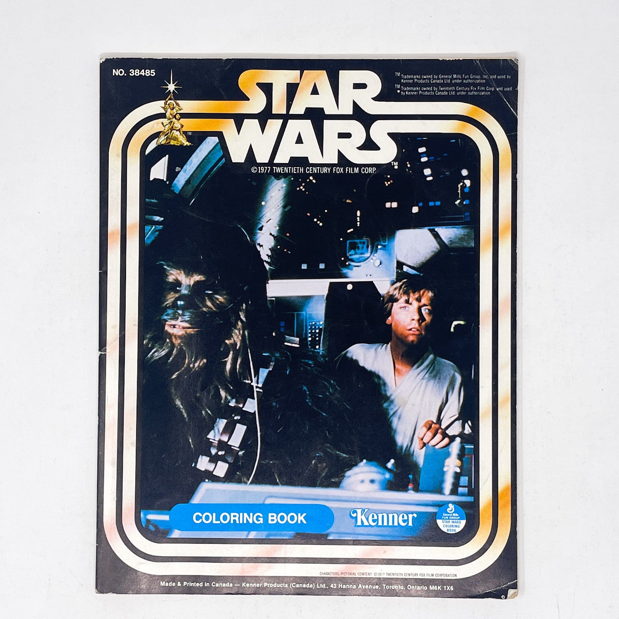 Kenner canada vintage coloring book unused star wars toys â th moon toys