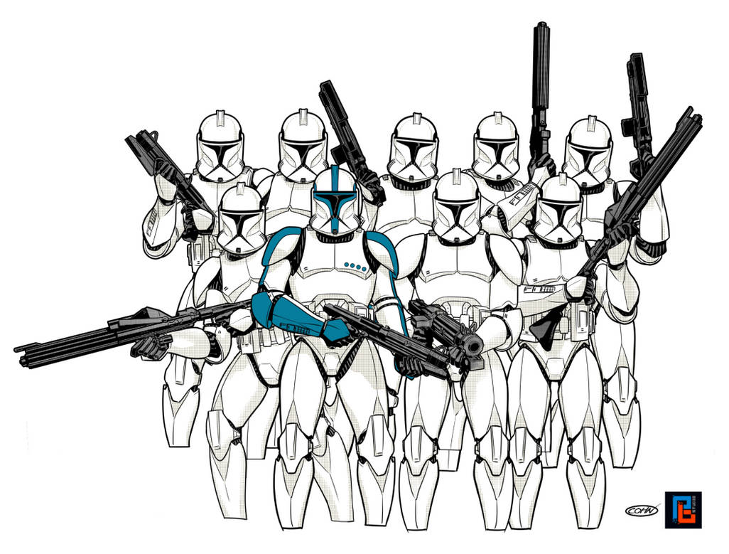Hasbro star wars clone troopers packaging art by scottcohn on