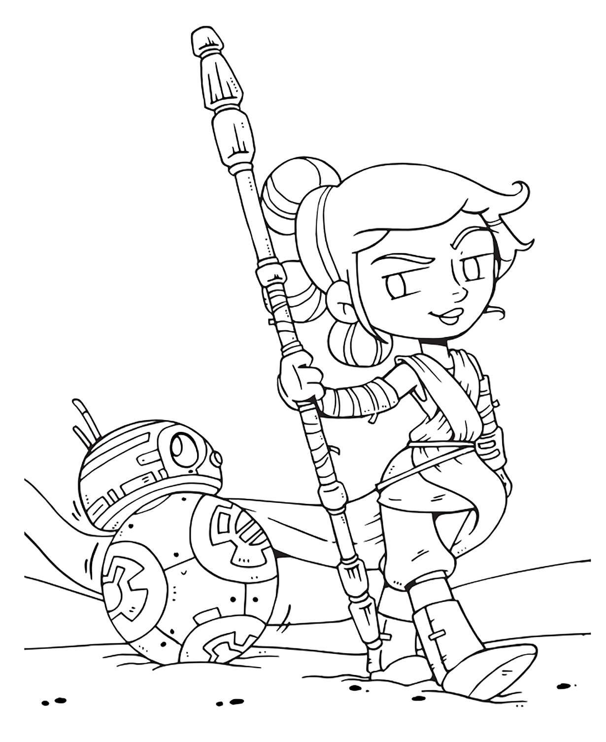 Star wars the last jedi cute coloring pages