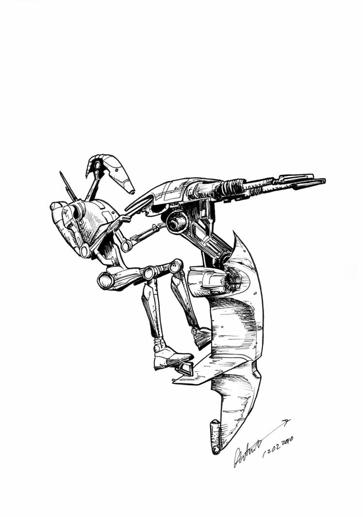 Coloring page sw battle droid by antonvandort on