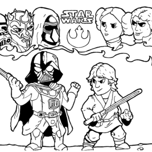 Star wars characters coloring pages printable for free download