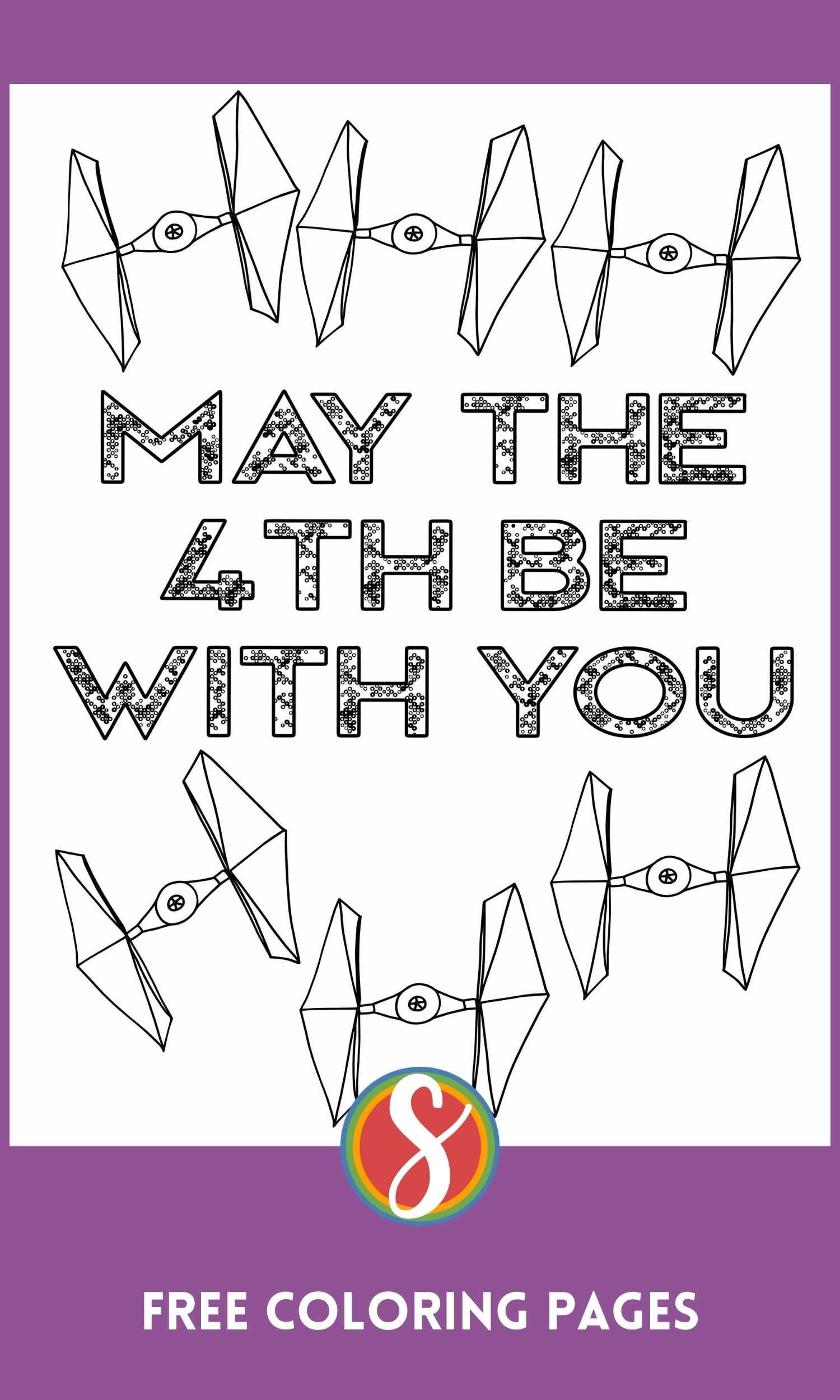 May the th be with you coloring pages â stevie doodles