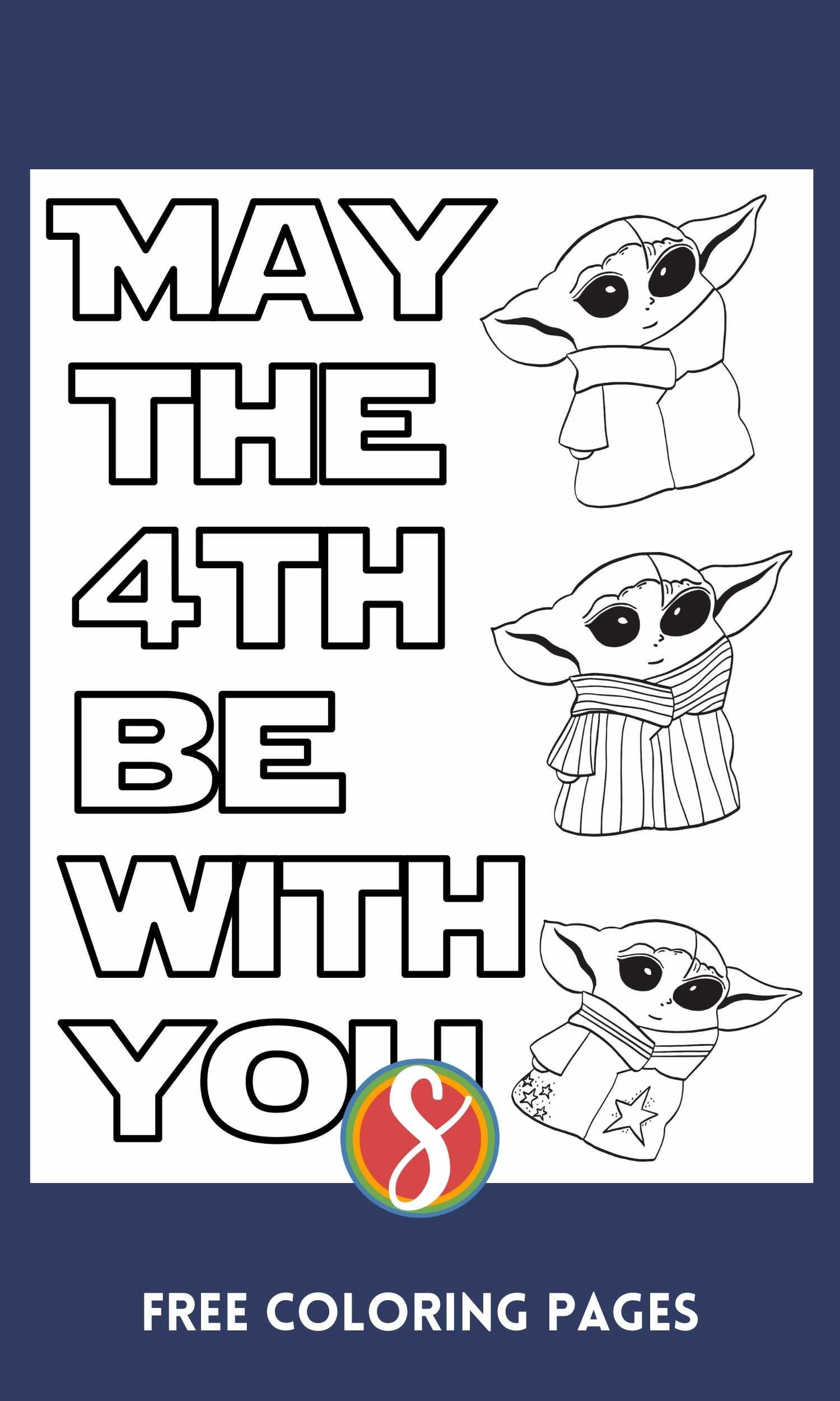 May the th be with you coloring pages â stevie doodles