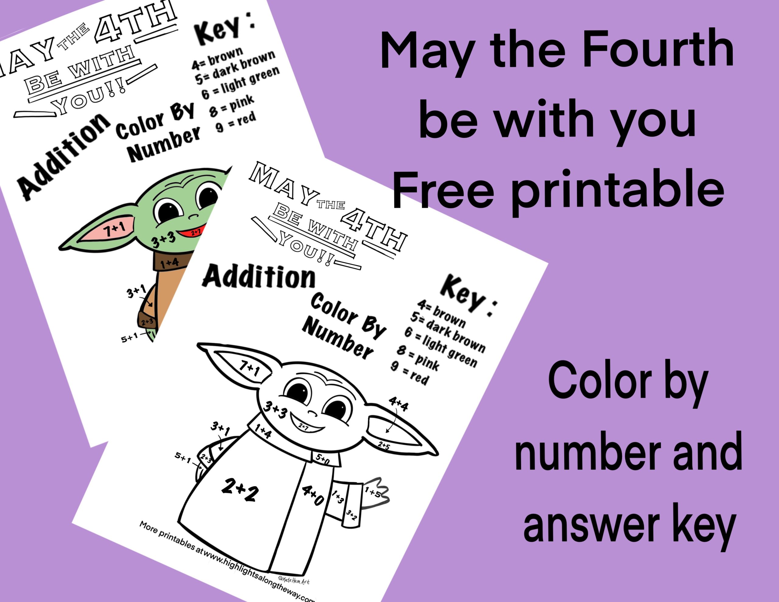 May the th be with you free color by number