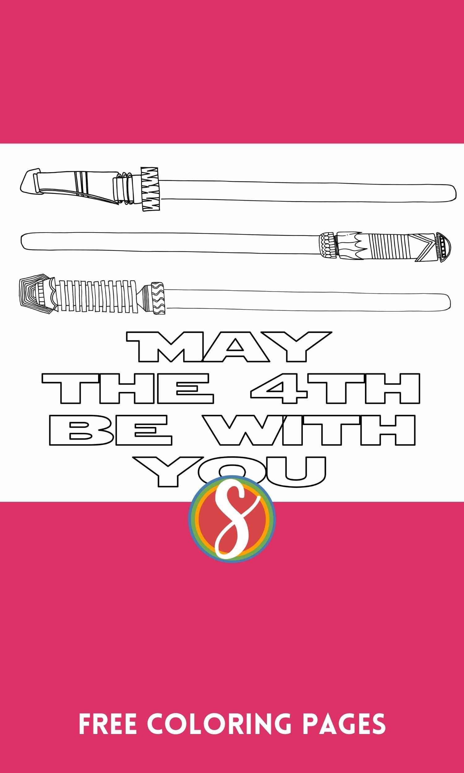 May the th be with you coloring pages â stevie doodles