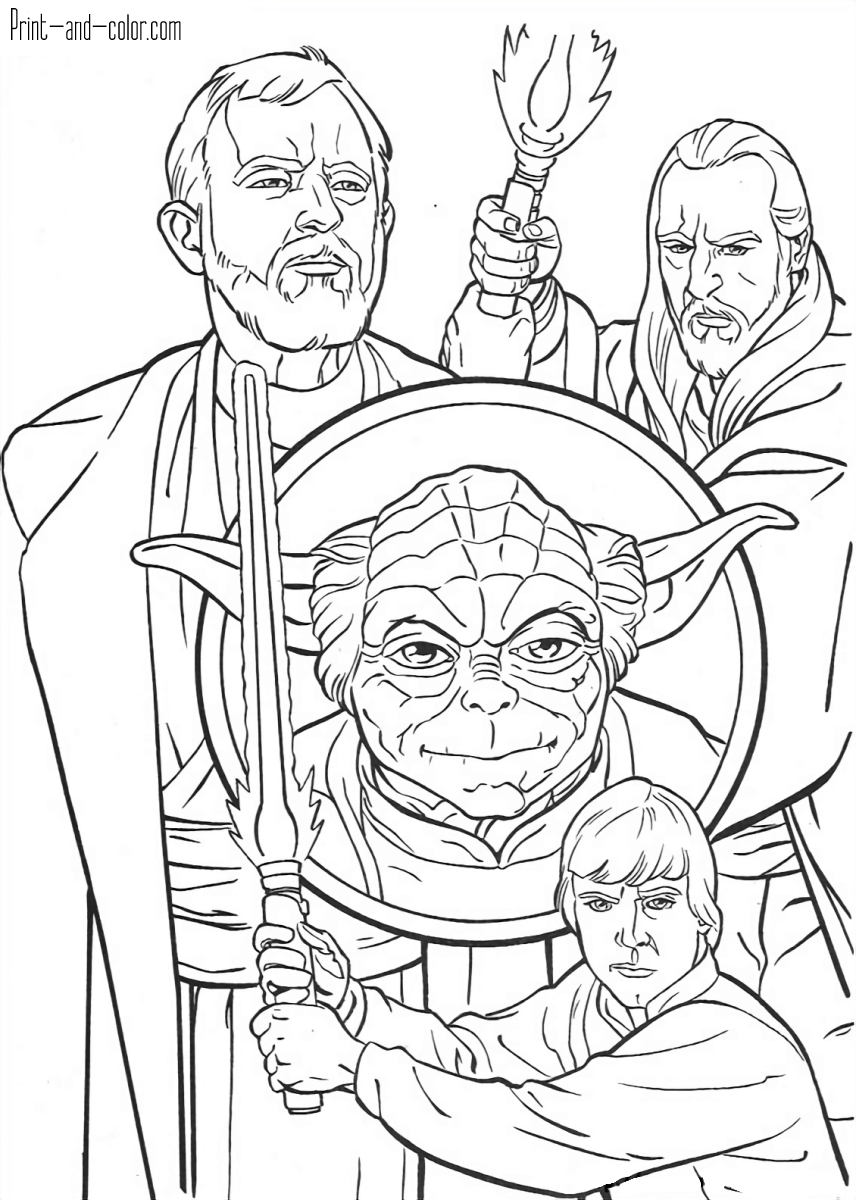 Star wars coloring pages print and color
