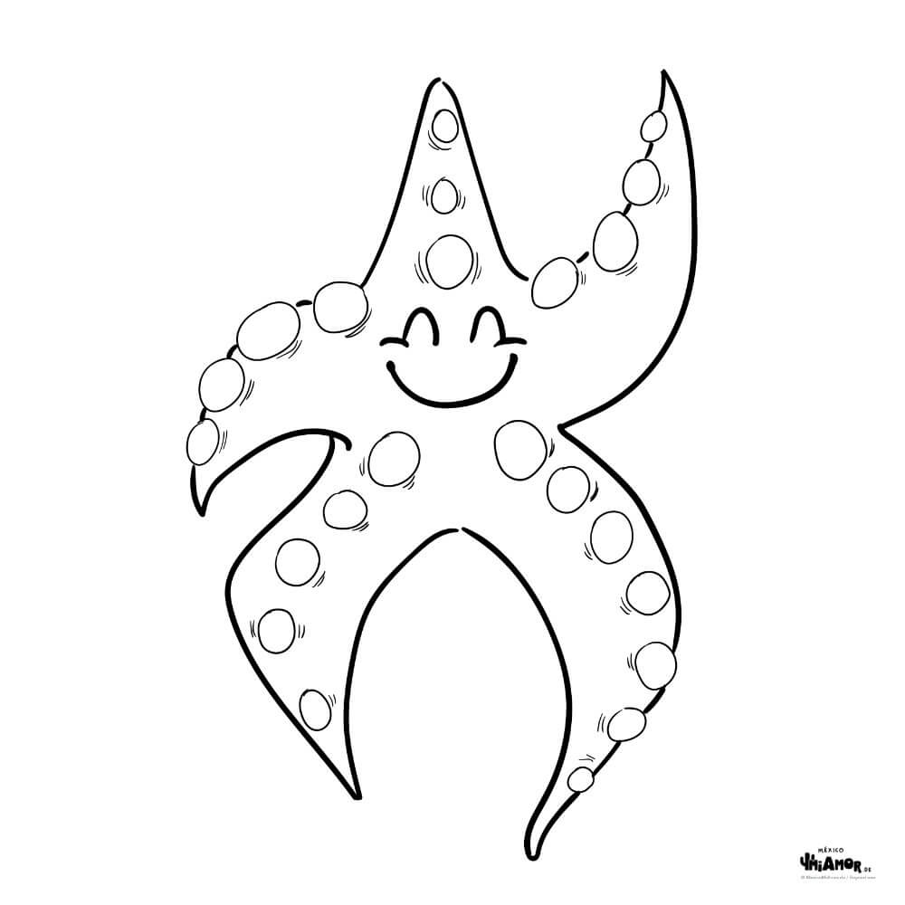 Coloring picture starfish seestern estrella mar â