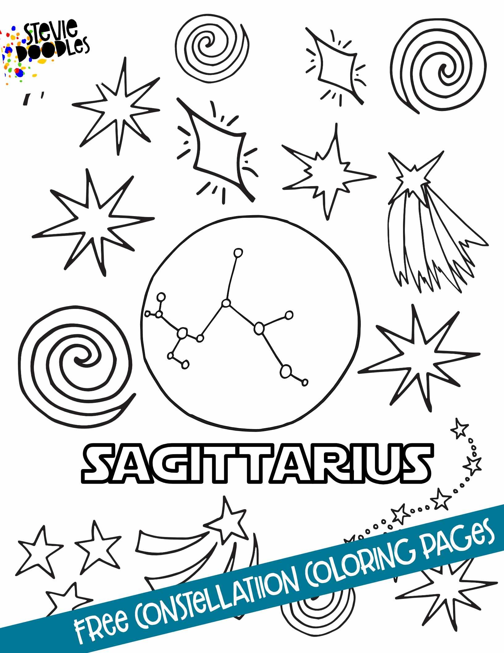 Constellations free constellation coloring pages â stevie doodles