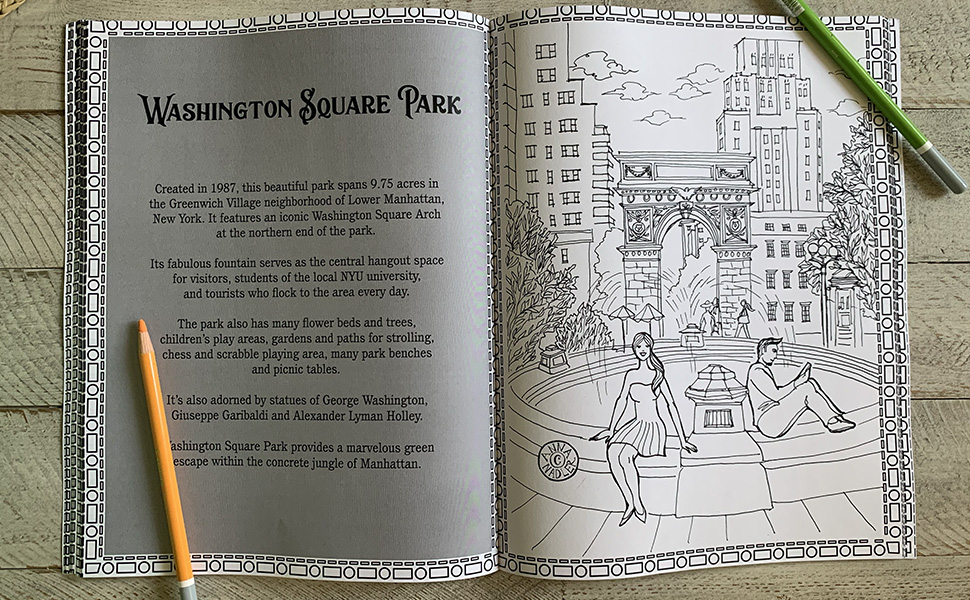 New york city coloring book history illustrated coloring pages of nycs famous sites learn historical facts of each famous location as you color travel and cities nadler anna