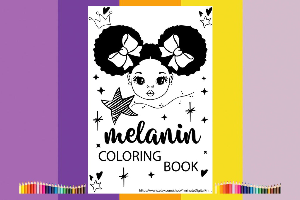 Coloring pages pages coloring book for black girls melanin coloring book birthday coloring pages for kids black mermaid coloring page
