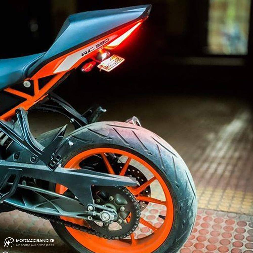 Motoaggrandize compact tail tidyfender elimator for ktm rc color matte black compatible with small number plates only car motorbike
