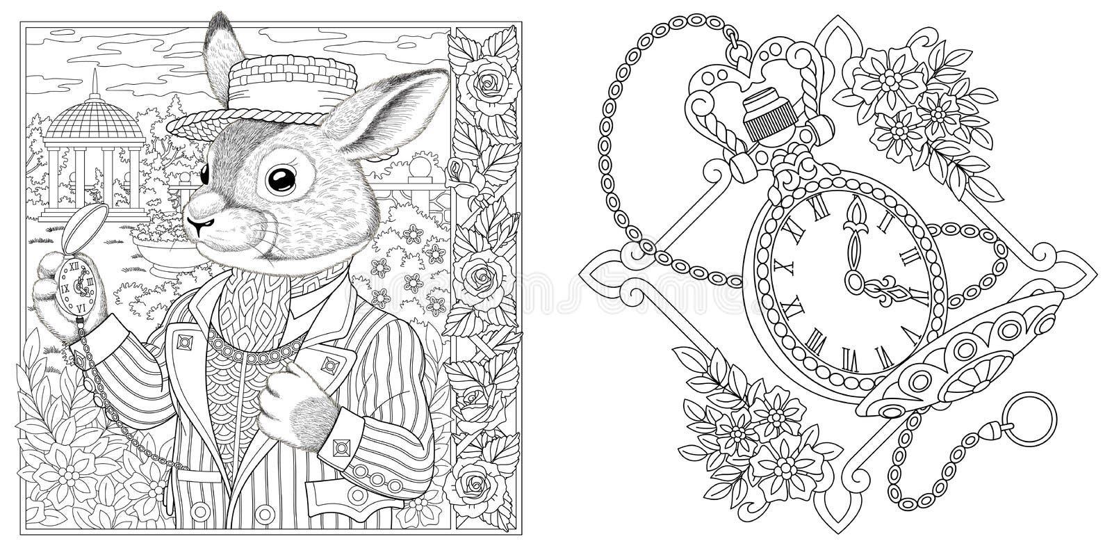 Clock coloring pages stock illustrations â clock coloring pages stock illustrations vectors clipart
