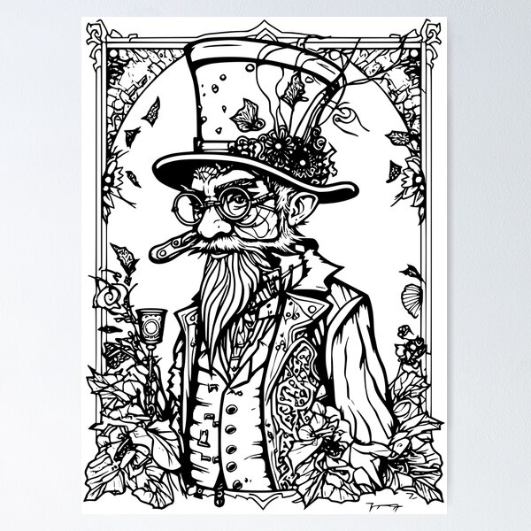 Steam punk old man poster for sale by intransigent
