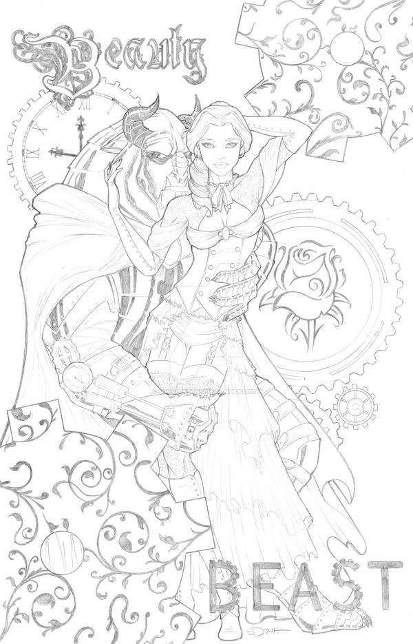 Steampunk beauty and the beast by sorah