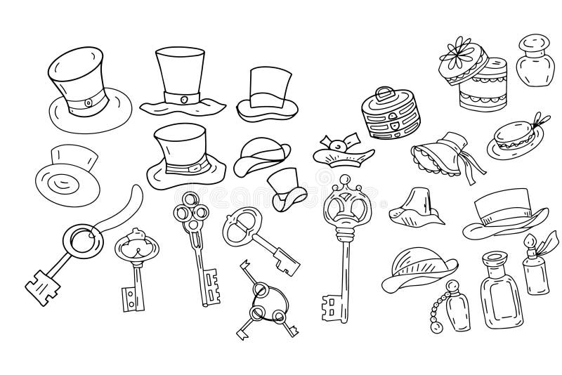 Alice wonderland coloring stock illustrations â alice wonderland coloring stock illustrations vectors clipart