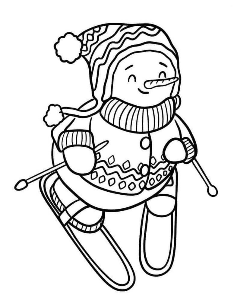 Snowman coloring pages by coloringpageswk on