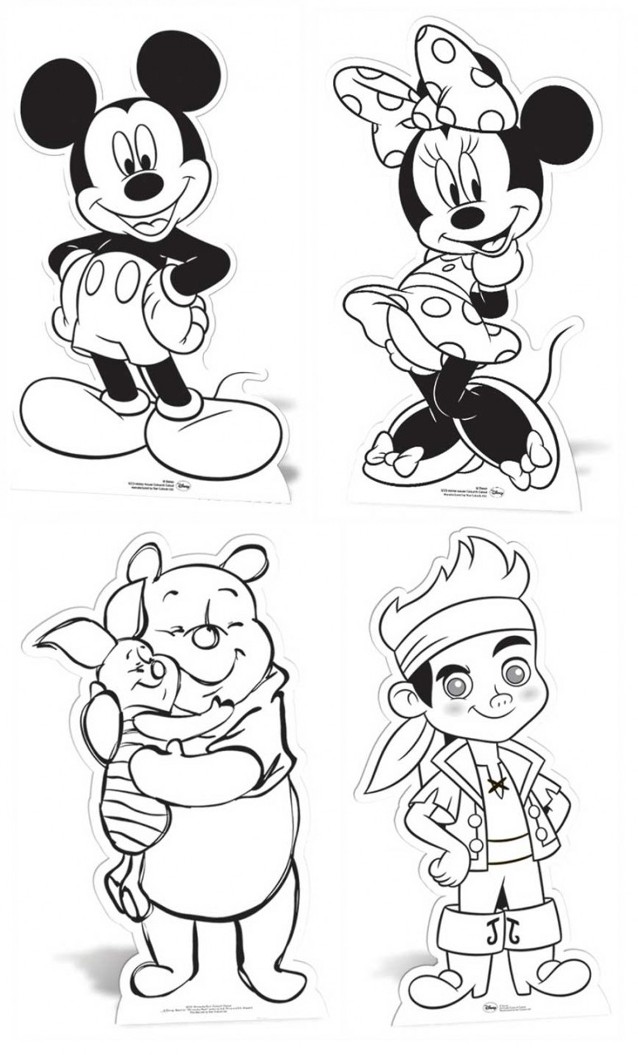 Disney colour and keep cardboard cutouts set of buy disney cutouts standups standees at