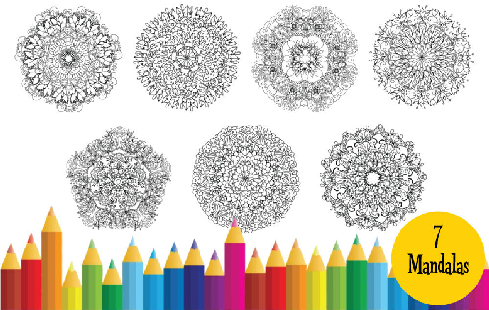 Mandala coloring pages for adults printable coloring sheets instan by erikavectorika