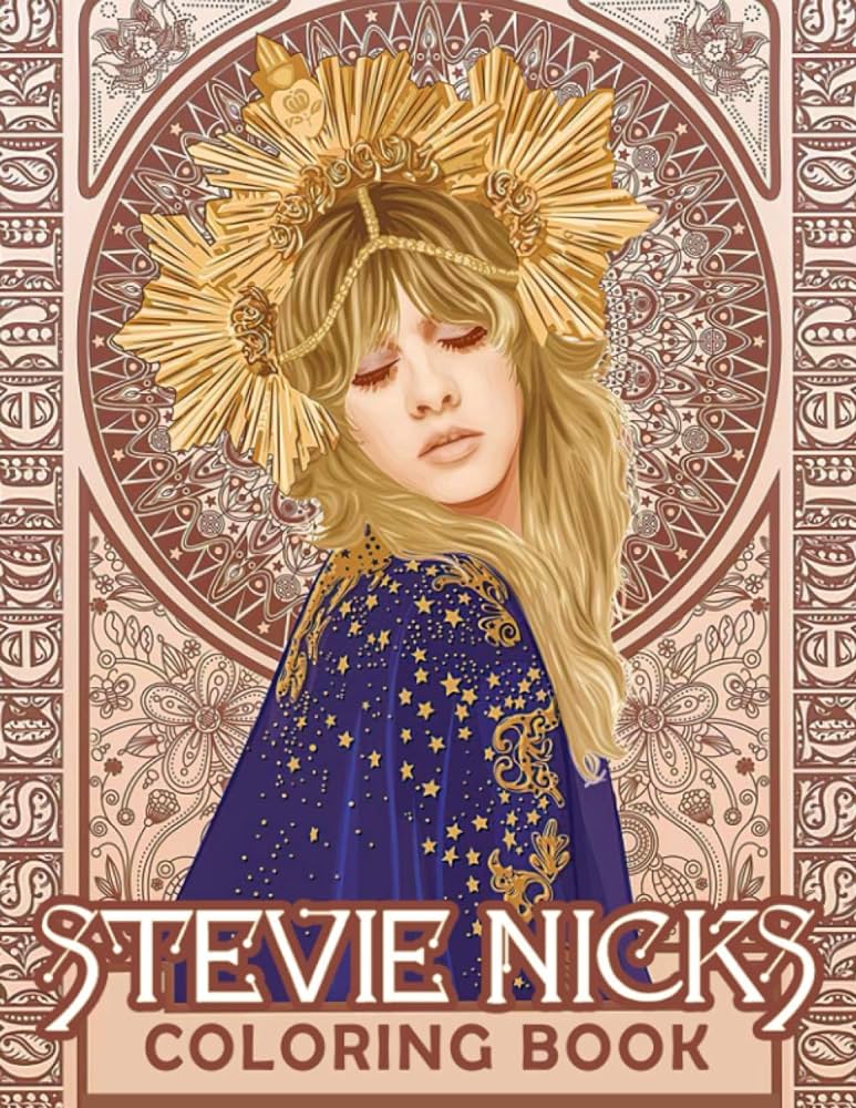 Stevie nicks coloring book a nice coloring book with images of stevie wonder a way to relax and relive stress agosto sergio books