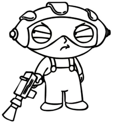 Family guy stewie with laser gun