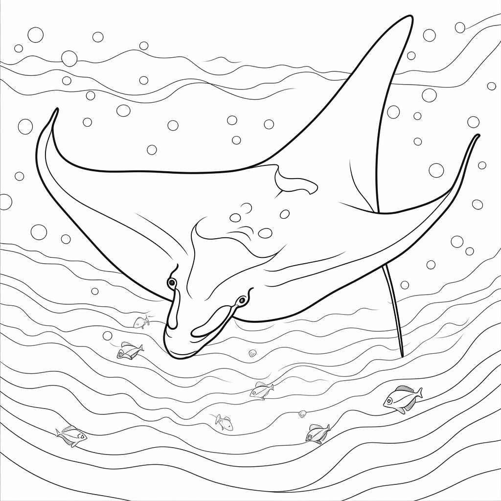 Stingray coloring pages for children coloring pages