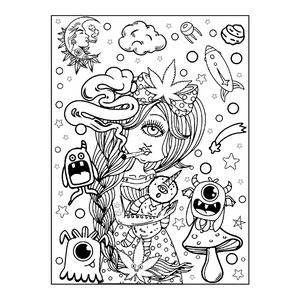 Stoner coloring book for adults cool stoner psychedelic colouring book with trippy hippie designs to color funny stoner gifts for smokers weed lovers men women busters epic
