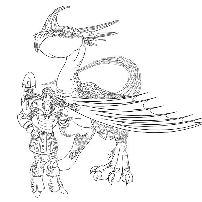 Astrid and stormfly from how to train your dragon by cpray on