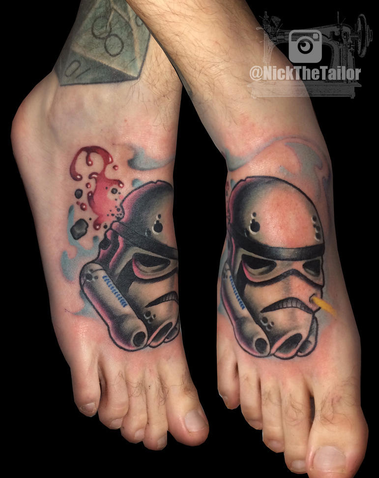 Star wars foot tattoo