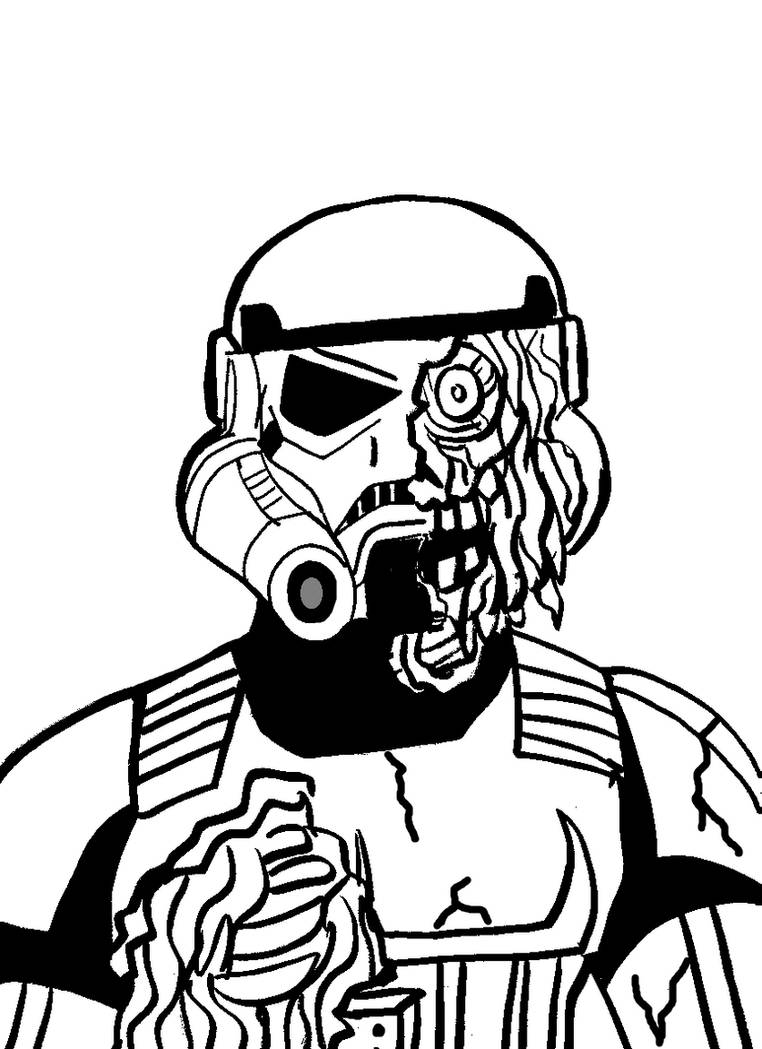 Inktober stormtrooper zombie by vectormagnus on