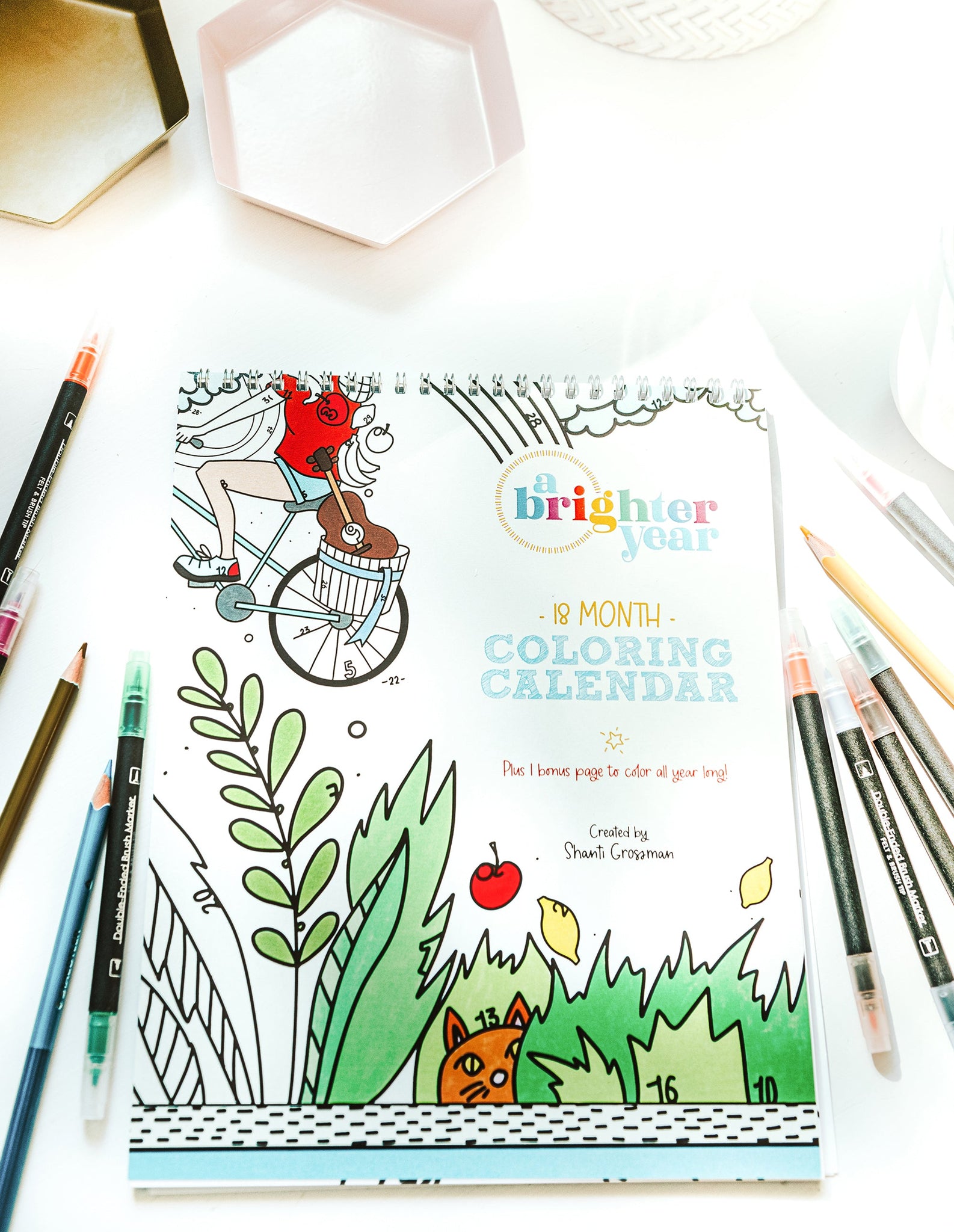 Month color by day coloring book â a brighter year