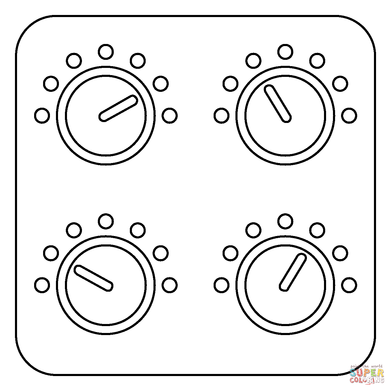 Control knobs emoji coloring page free printable coloring pages