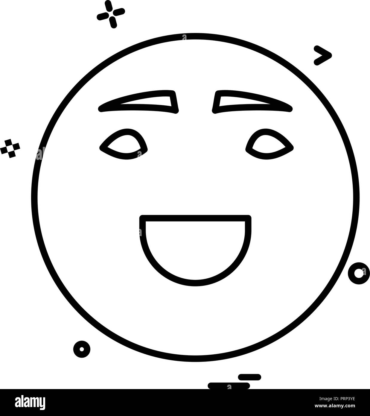 Emoji laugh vector illustration yellow black and white stock photos images