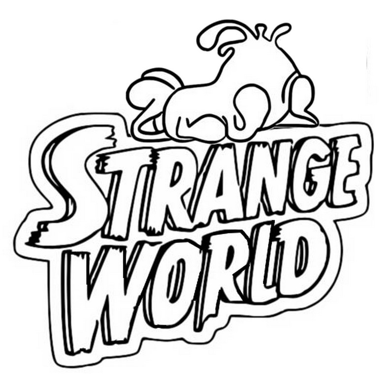 Coloring page strange world logo