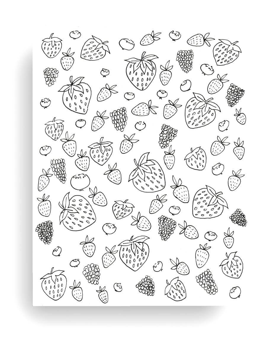 Fruit cocktail coloring pages â teal notes