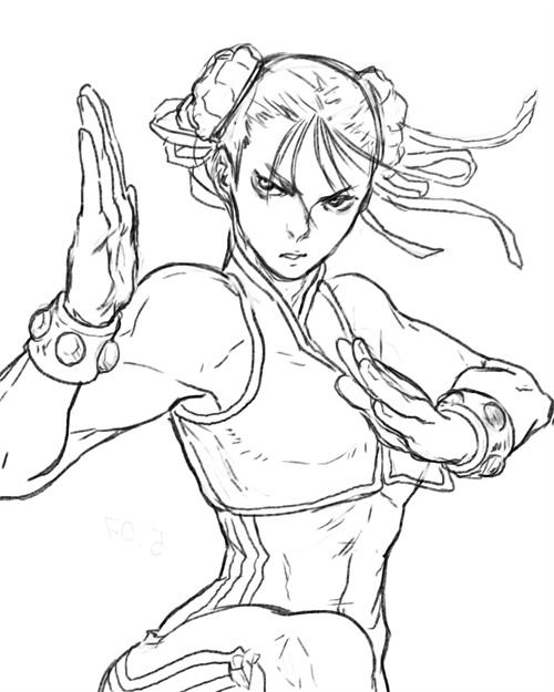 Street fighter free coloring images pages to print with ryu ken sagat chun lee