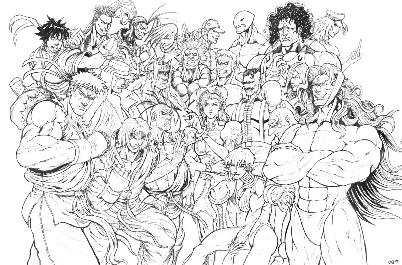 Street fighter iii rd strike line art by soulstryder on