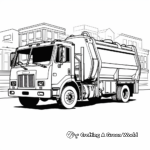 Garbage truck coloring pages