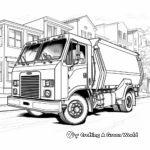 Garbage truck coloring pages