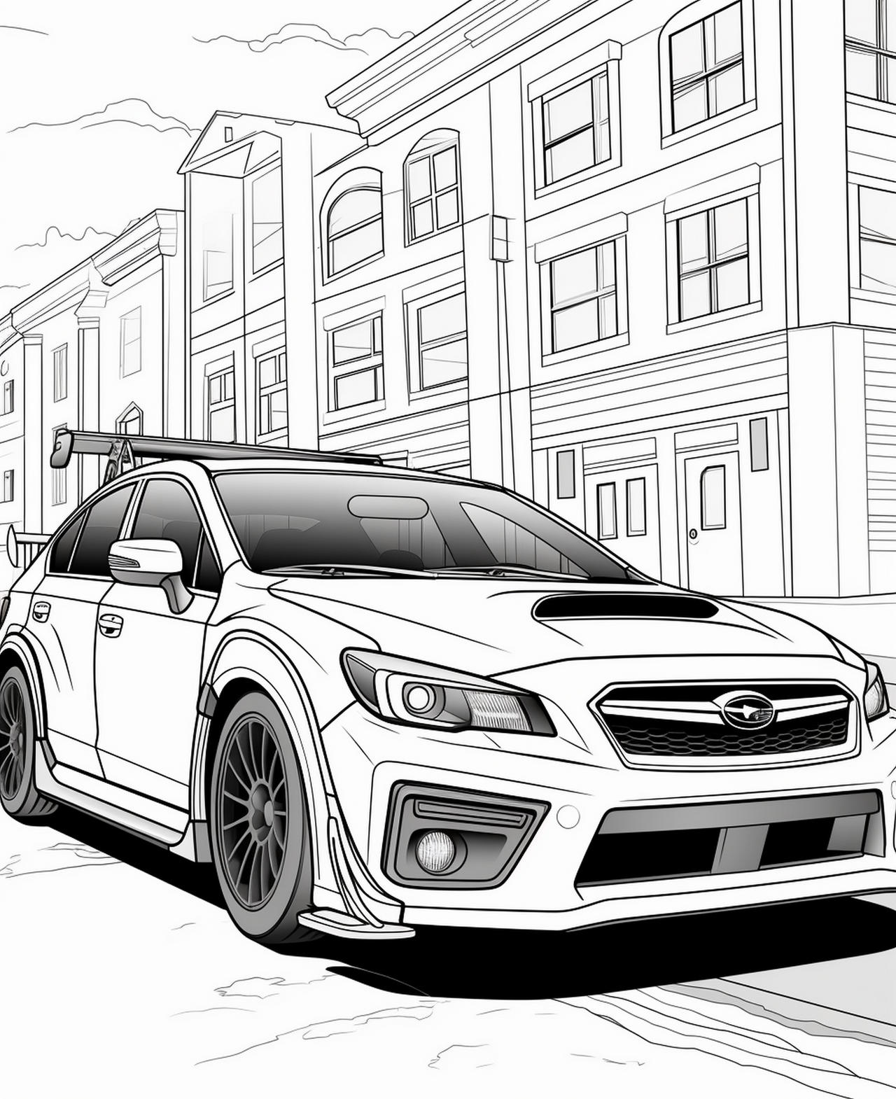 Cars coloring pages in premium quality by coloringbooksart on