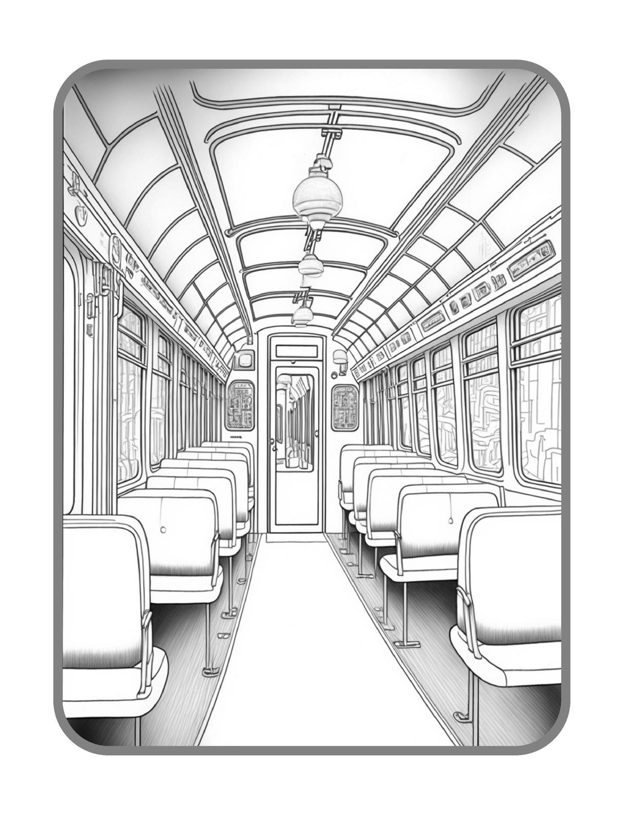 Beautiful subway trains coloring pages by coloringbooksart on