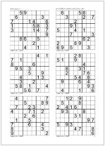 Free printable sudoku puzzles