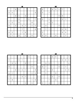 Normal kids sudoku puzzles with solution printable sudoku sheets