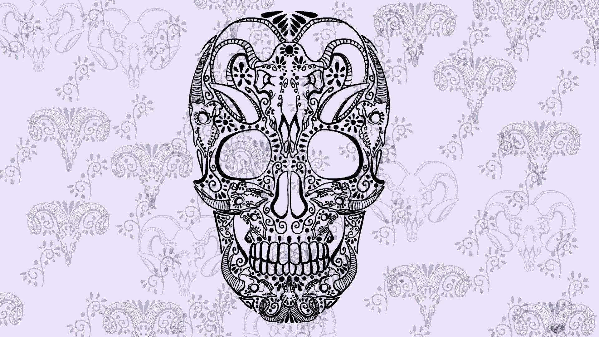 Download sugar skull wallpaper