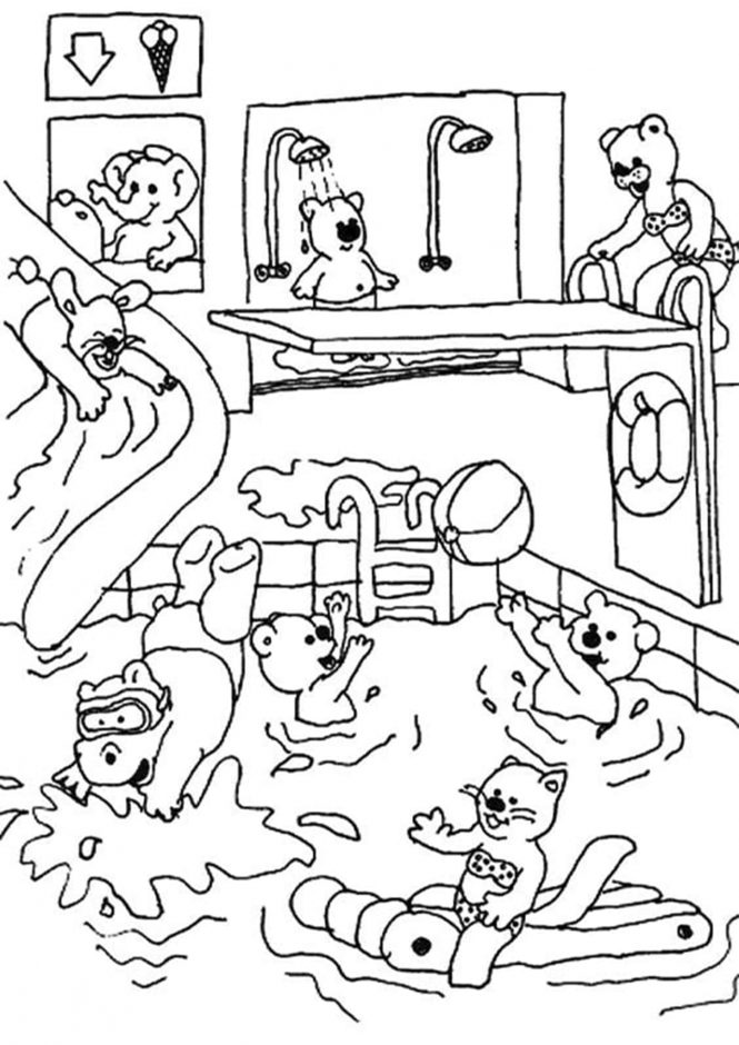 Free easy to print summer coloring pages