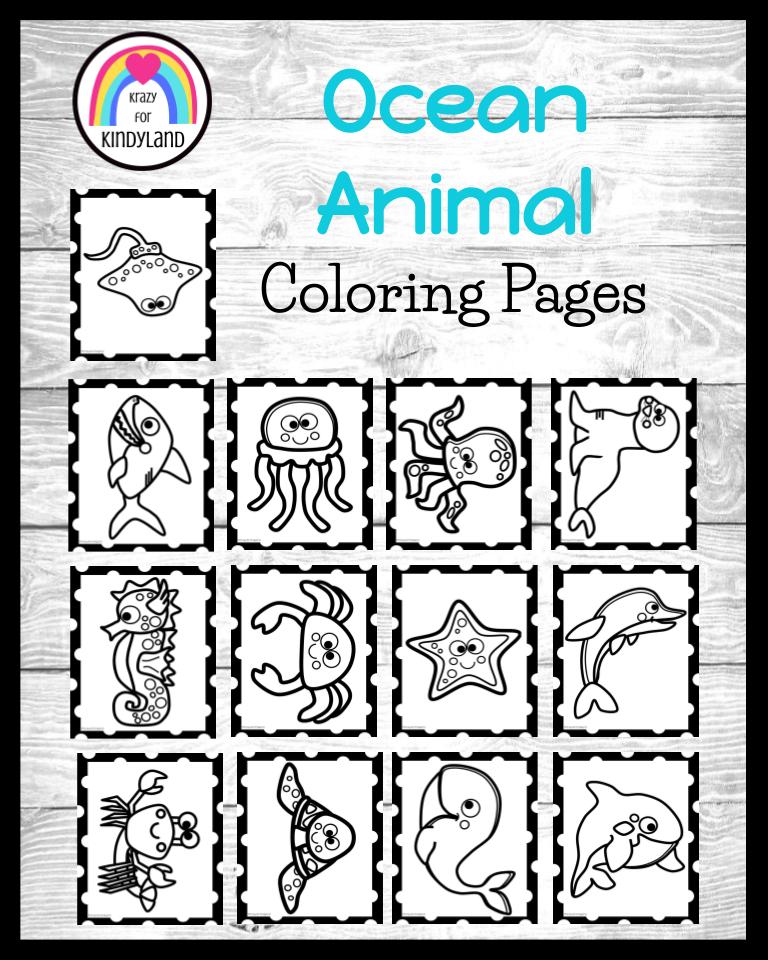 March april may coloring pages booklet bundle spring bugs ocean summer
