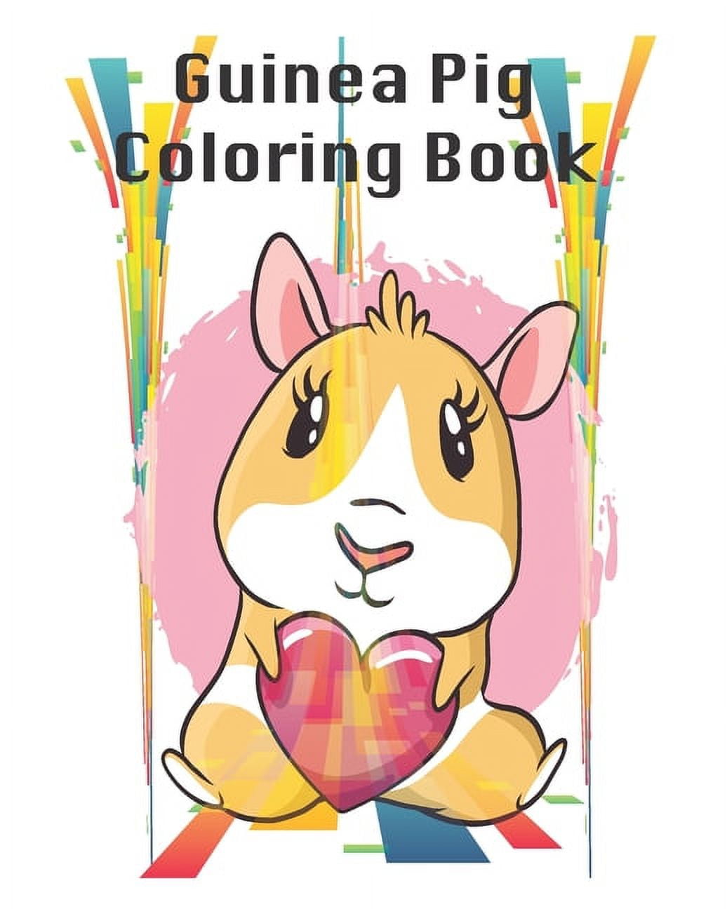 Guinea pig coloring book youth pet guinea pig animal coloring book summer time fun coloring activity for teenager gift pages x soft cover matte finish paperback