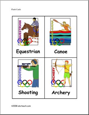 Flashcards summer olympics elem