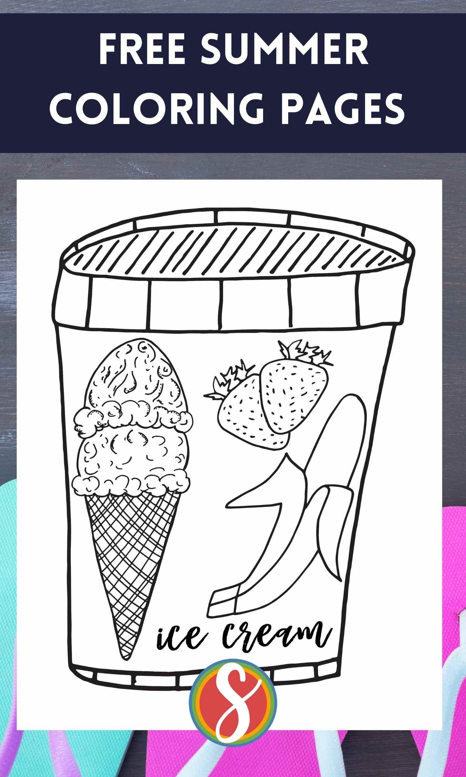 Free coloring pages ice cream â stevie doodles