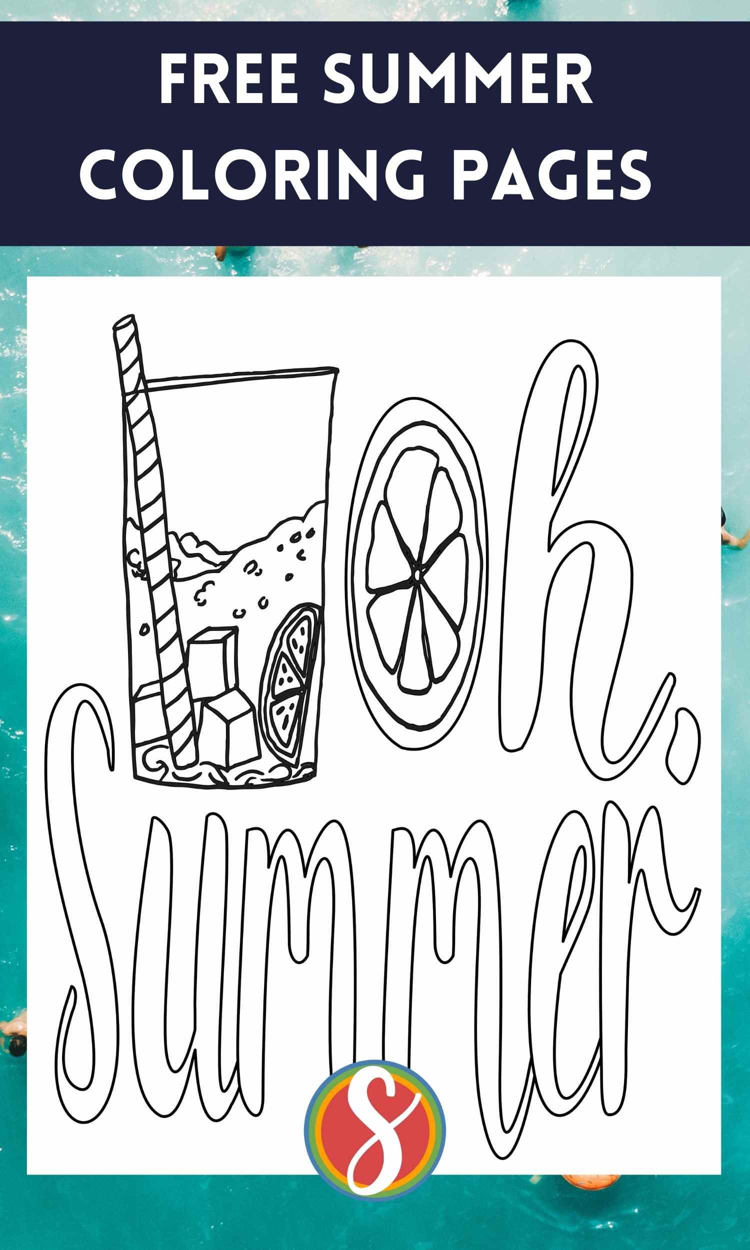 Free summer coloring pages â stevie doodles